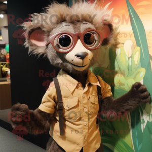 Bruin Aye-Aye mascotte...