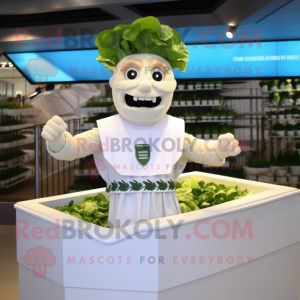 Hvit Caesar Salat maskot...