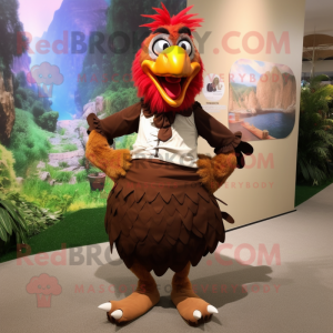 Brown Roosters maskot drakt...