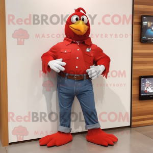 Red Dove maskot kostume...