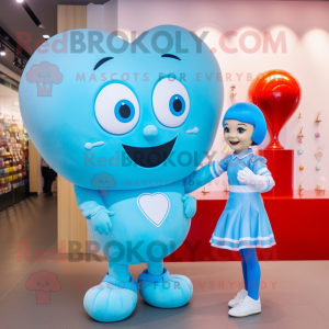 Sky Blue Heart maskot...
