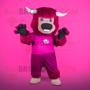 Magenta Buffalo maskot...