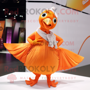 Orange Dove maskot kostume...