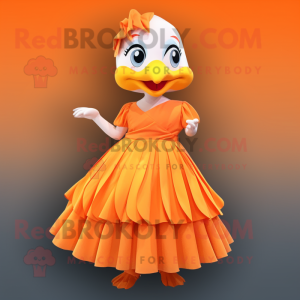 Orange Dove maskot drakt...