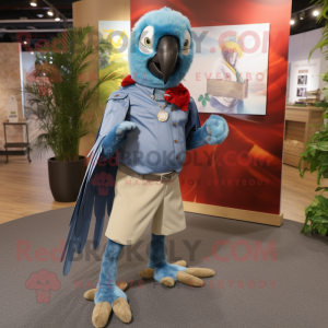 Grå Macaw maskot kostume...