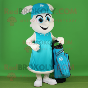 Cyan Golf Bag maskot...