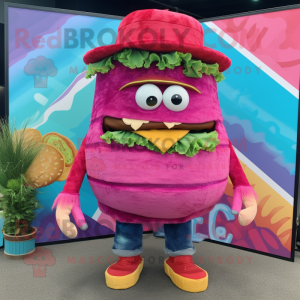 Magenta Burgers maskot...