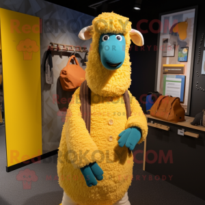 Geel Merino Sheep mascotte...