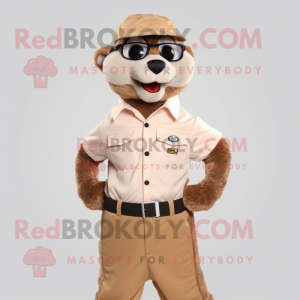 Beige Mongoose maskot...