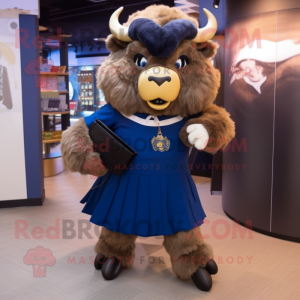 Navy Bison mascotte kostuum...