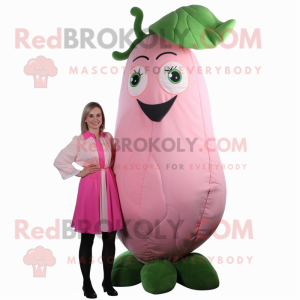 Roze bonenstaak mascotte...