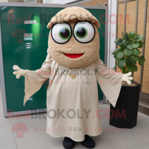 Beige Falafel maskot drakt...