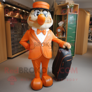 Orange Golf Bag maskot...