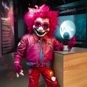 Magenta Klovn maskot...