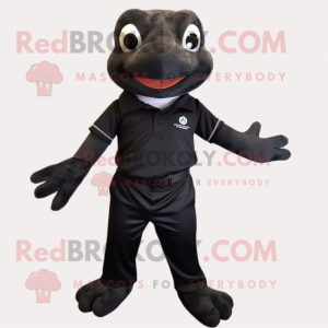 Black Frog maskot kostym...