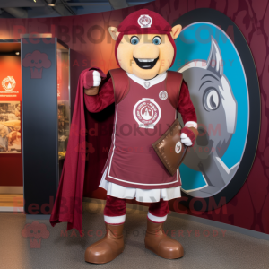 Maroon Celtic Shield maskot...