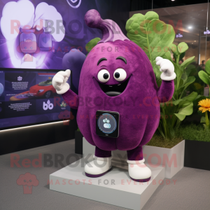 Purple Beet maskot kostym...