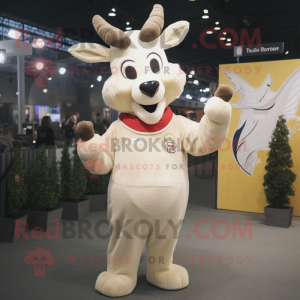 Cream Deer maskot drakt...