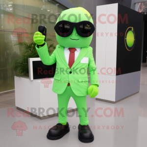 Lime Green Kamera maskot...