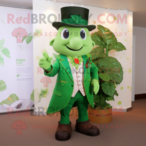 nan Beanstalk mascot costume character dressed with a Suit Jacket and Brooches