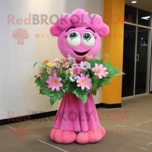 Rosa bukett blommor maskot...