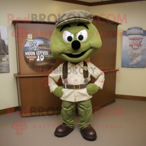 Olive Jambalaya mascot costume character dressed with a Cargo Pants and Bow ties