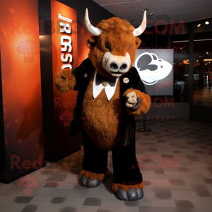 Rust Bison maskot kostym...