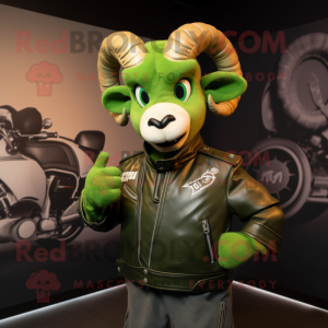 Green Ram maskot drakt...