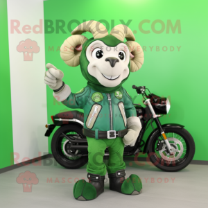 Green Ram maskot kostym...