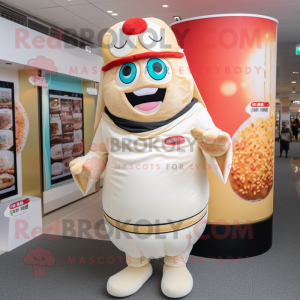 Cream Sushi mascot costume character dressed with a Jeggings and Coin purses