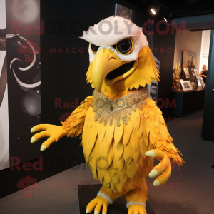 Yellow Eagle maskot drakt...