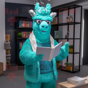 Postava maskota Cyan Llama...