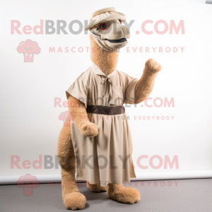 Beige Camel maskot drakt...