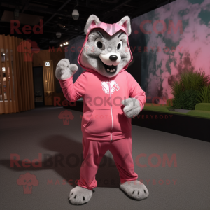 Pink Say Wolf mascotte...