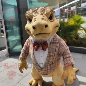 Tan Ankylosaurus mascotte...