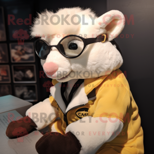 Creme Weasel maskot kostume...