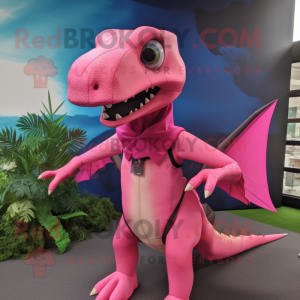 Pink Dimorphodon maskot...