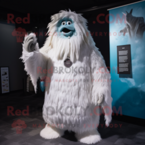 nan Yeti mascot costume character dressed with a Shift Dress and Scarves