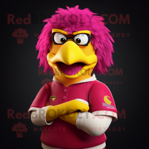 Magenta Canary maskot drakt...