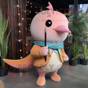 Peach Narwhal maskot...