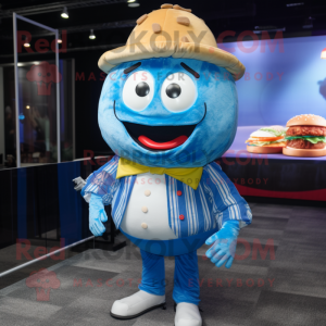 Blue Hamburger mascotte...