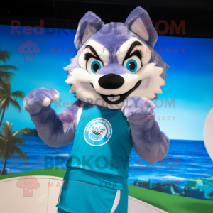 Cyan Say Wolf mascotte...