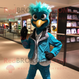 Teal Emu mascotte kostuum...