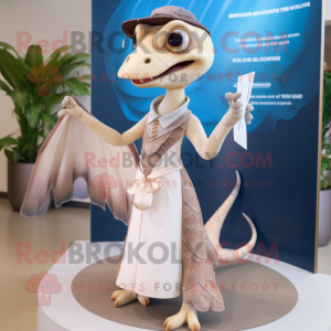 Beige Dimorphodon maskot...