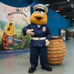 Navy Jambalaya mascot costume character dressed with a Cargo Pants and Coin purses