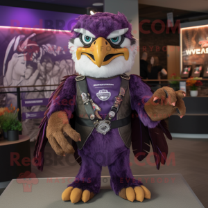 Purple Hawk Maskottchen...