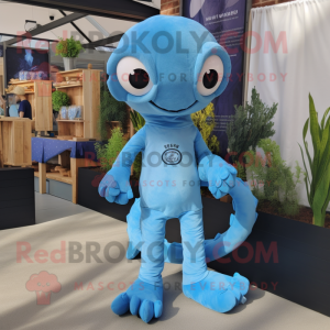 Sky Blue Hydra maskot...