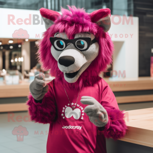 Magenta Say Wolf mascotte...