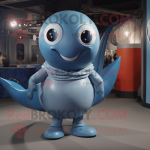 Silver Blue Whale mascotte...