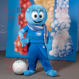 Blue Soccer Ball mascotte...